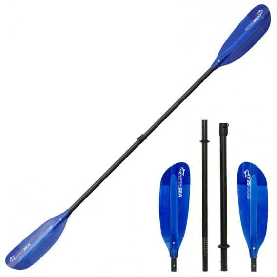 ExtaSea Pro Tour Carbon Vario Doppelpaddel | 220-240cm | 4-teilig | Dark Blue 1 ExtaSea Pro Tour Carbon Vario Doppelpaddel | 220-240cm | 4-teilig | Dark Blue