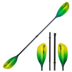 ExtaSea Pro-XL Carbon Vario Doppelpaddel | 220-240cm | 4-teilig | Lime-yellow