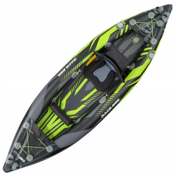 ExtaSea Race 285 1er Kajak Aufblasbar Drop-Stitch Schlauchboot Kajak Lime 3 ExtaSea Race 285 1er Kajak Aufblasbar Drop-Stitch Schlauchboot Kajak Lime – Bild 3